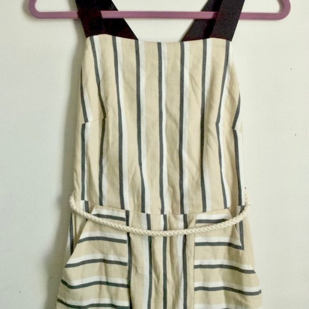 ASOS Neutrals Striped Dress w/ pockets